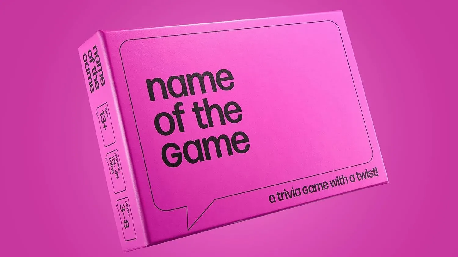 Name of the game: trivia party game in pink