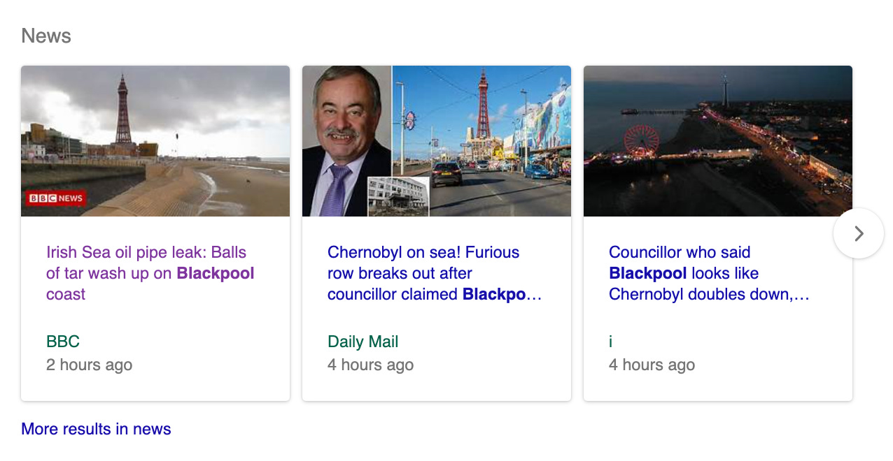 news articles about Blackpool England