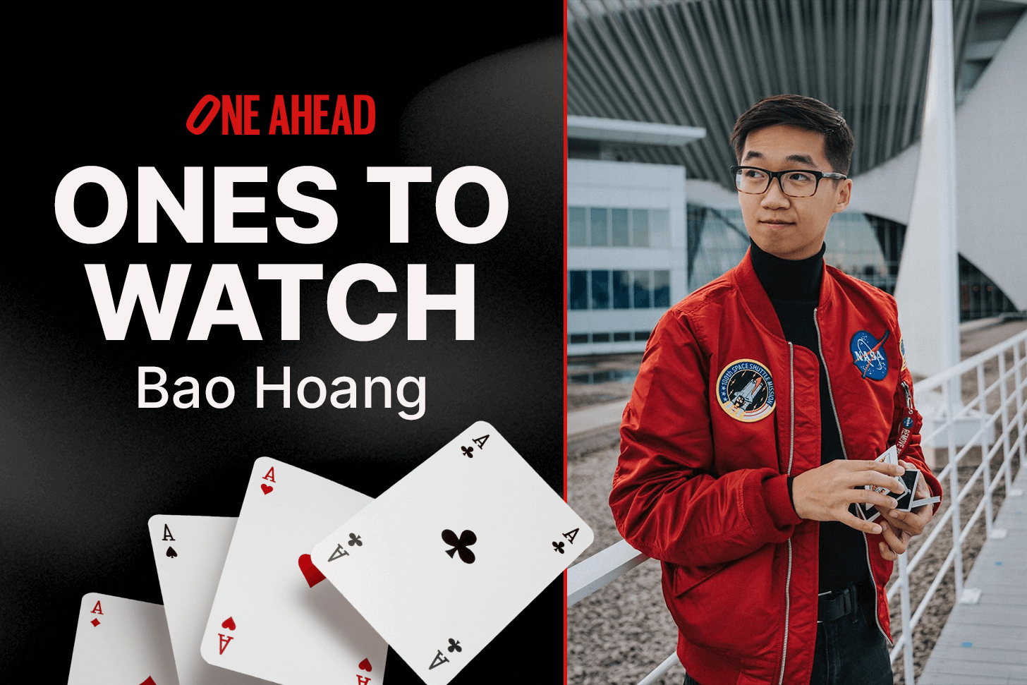 Headshot photo of canadian magician and YouTuber Bao Hoang shuffling playing cards