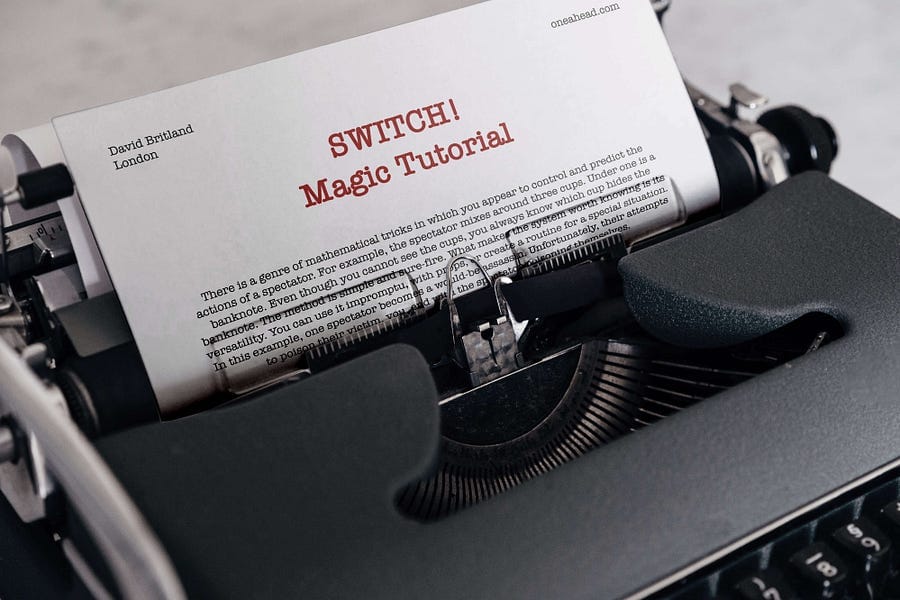 SWITCH! Magic Trick Tutorial