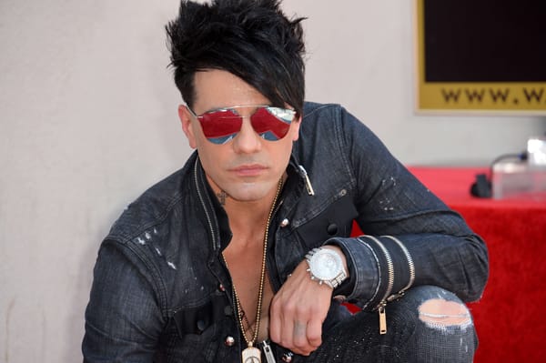 Las Vegas Magician Criss Angel in sunglasses with expensive watch
