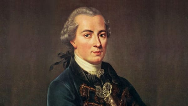 Vintage painting of Immanuel Kant